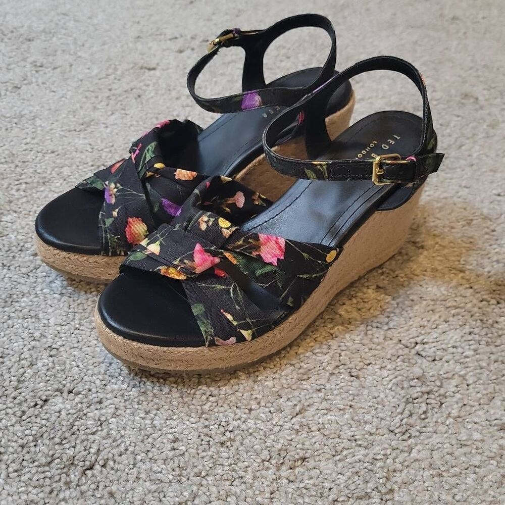 Ted Baker Women's Espadrille Wedge Sandal Size US 7/EU 37.5